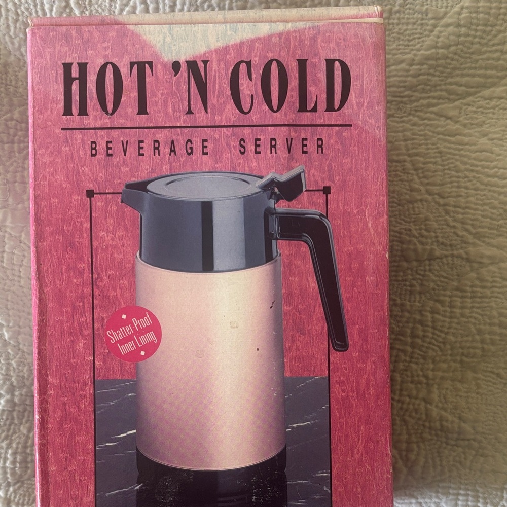 Gold Beverage Server with Black Handle